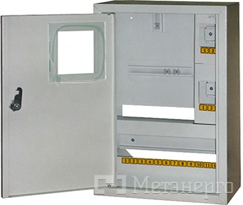 s0100009 Шафа e.mbox.stand.n.f1.16.z металева, під 1-ф. лічильник, 16 мод., навісна, з замком - Метенерго