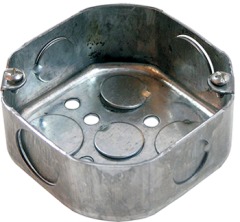 i0520002 Коробка распаячная e.industrial.pipe.db.octa для труб, металлическая восьмиугольная, толщина стенки 1,5ммм - Метэнерго