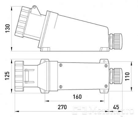 p012006 Силовая розетка стационарная e.socket.pro.4.63, 4п., 380В, 63А (134) - Метэнерго p012006 Силовая розетка стационарная e.socket.pro.4.63, 4п., 380В, 63А (134) - Метэнерго