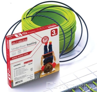 h0030002 Кабель нагрівальний двожильний e.heat.cable.t.17.250. 15м, 250Вт, 230В - Метенерго h0030002 Кабель нагрівальний двожильний e.heat.cable.t.17.250. 15м, 250Вт, 230В - Метенерго