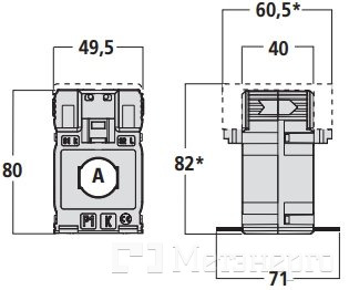TA22150C200 Трансформатор тока TA221 200/5А d=21 мм. (кл.0,5=6 ВА) - Метэнерго