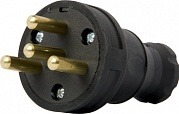 s9100028 Силова вилка переносна каучукова e.plug.rubber.030.25, 4п. 25А - Метенерго