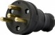 s9100028 Силова вилка переносна каучукова e.plug.rubber.030.25, 4п. 25А - Метенерго
