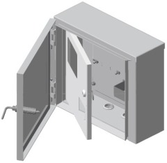 Б00000588 Ящик обліку і розподілу електроенергії ЯУР-1А-4 навісний (360х310х150) IP54, 4 группы (антивандальний) - Метенерго