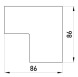 s4033016 Внутрішній кут e.trunking.blend.in.stand.60.60 для короба 60х60мм - Метенерго