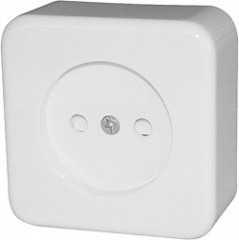 p043007 Розетка одинарная e.touch.1221.w.blister без з/к, для наружного монтажа, белая, в блистерной упаковке - Метэнерго