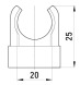 s9035002 U-образная клипса e.pipe.u.clip.stand.20 для труб d20мм - Метэнерго
