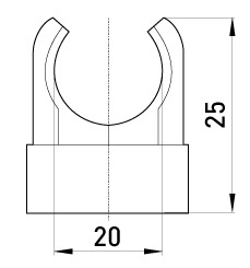 s9035002 U-образная клипса e.pipe.u.clip.stand.20 для труб d20мм - Метэнерго s9035002 U-образная клипса e.pipe.u.clip.stand.20 для труб d20мм - Метэнерго