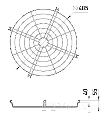 l0580004 Стальная защитная решетка e.high.light.al.grid.485 к алюминиевому отражателю к светильникам серии 2201, 2202, 2211, 485мм - Метэнерго l0580004 Стальная защитная решетка e.high.light.al.grid.485 к алюминиевому отражателю к светильникам серии 2201, 2202, 2211, 485мм - Метэнерго
