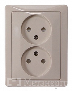 ins0040066 Комплект e.lux.1222L.2gz.ivory розетки двойной без з/к, "слоновая кость" - Метэнерго ins0040066 Комплект e.lux.1222L.2gz.ivory розетки двойной без з/к, "слоновая кость" - Метэнерго