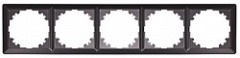 ins0030064 Рамка e.lux.10104L.5.fr.anthracite.hang 5-местная, "антрацит" (в промоупаковке) - Метэнерго