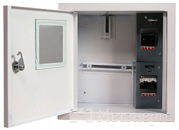s0100002 Шафа e.mbox.stand.w.f1.04.z металева, під 1-ф. лічильник, 4 мод., що вбудовується, з замком - Метенерго s0100002 Шафа e.mbox.stand.w.f1.04.z металева, під 1-ф. лічильник, 4 мод., що вбудовується, з замком - Метенерго