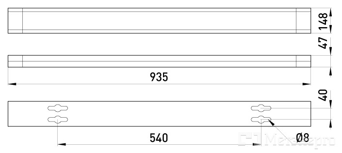 l001023 Светильник люминесцентный с электронным балластом e.lum.99004.2.30 2х30W - Метэнерго l001023 Светильник люминесцентный с электронным балластом e.lum.99004.2.30 2х30W - Метэнерго