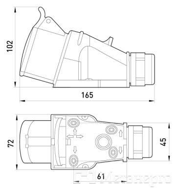 125S Силовая розетка стационарная 3Р+N+Z, 400В, 16А, IP44 безвинтовая - Метэнерго 125S Силовая розетка стационарная 3Р+N+Z, 400В, 16А, IP44 безвинтовая - Метэнерго