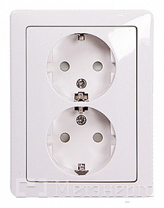 ins0020069 Комплект e.lux.1232L.2gz.white.shrink розетки двойной с з/к SHUKO , белый (запаяный в п/э) - Метэнерго ins0020069 Комплект e.lux.1232L.2gz.white.shrink розетки двойной с з/к SHUKO , белый (запаяный в п/э) - Метэнерго