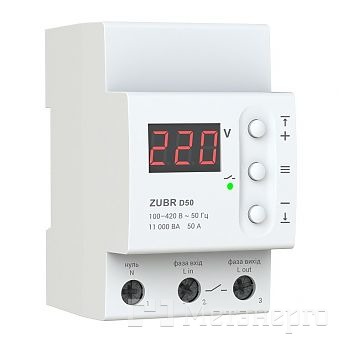 D50-ZUBR Реле напряжения ZUBR D50 - Метэнерго D50-ZUBR Реле напряжения ZUBR D50 - Метэнерго