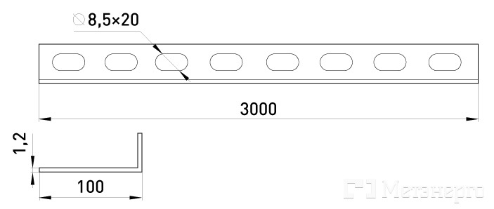 ASEP-10-12 Перегородка ASEP-10-09, 100 мм, толщина 1,2 мм, длина 3,0 м. - Метэнерго ASEP-10-12 Перегородка ASEP-10-09, 100 мм, толщина 1,2 мм, длина 3,0 м. - Метэнерго