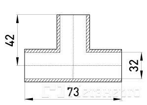 s4035004 Т-соединитель e.pipe.t.connect.stand.32 для труб d32мм - Метэнерго s4035004 Т-соединитель e.pipe.t.connect.stand.32 для труб d32мм - Метэнерго