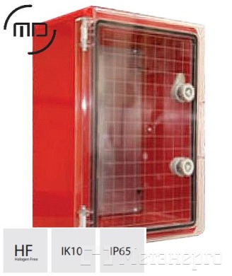 MD9151 Шафа удароміцна червона ABS 250X350X150, МП, з прозорими дверцятами, IP65 - Метенерго MD9151 Шафа удароміцна червона ABS 250X350X150, МП, з прозорими дверцятами, IP65 - Метенерго