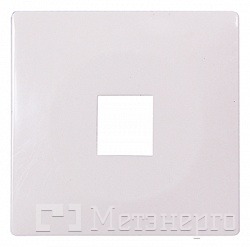 ins0020025 Панель e.lux.16111L.pn.white.shrink для розетки одинарной под Jack RJ12 или RJ45, белая (запаяная в п/э) - Метэнерго