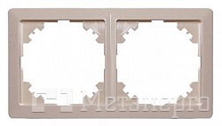 ins0030050 Рамка e.lux.10044L.2.fr.ivory.hang 2-местная, "слоновая кость" (в промоупаковке) - Метэнерго ins0030050 Рамка e.lux.10044L.2.fr.ivory.hang 2-местная, "слоновая кость" (в промоупаковке) - Метэнерго