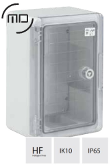 MD9021 Шкаф ударопрочный ABS 200X300X130 МП с прозрачной дверцей - Метэнерго