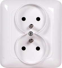 215 Розетка с з/к двойная, 220В - Метэнерго