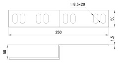 405-5P-R Правосторонняя редукция легкая 50х50 мм - Метэнерго