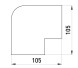 s3033009 Плоский угол e.trunking.blend.angle.stand.80.50 для короба 80х50мм - Метэнерго