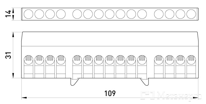 p0650009 Шина нулевая e.bsi.pro.1.15 на DIN-рейку в изолированном корпусе - Метэнерго p0650009 Шина нулевая e.bsi.pro.1.15 на DIN-рейку в изолированном корпусе - Метэнерго