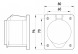 p012013 Силовая розетка, встраиваем. e.socket.pro.4.32.wall, 4п., 380В, 32А (424) - Метэнерго