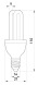 0160002 Лампа энергосберегающая e.save.2U.E14.5.2700, тип 2U, патрон Е14, 5W, 2700 К - Метэнерго