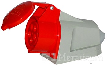2646-137 Силовая розетка стационарная 3Р+N+Z, 400В, 32А, IP67 - Метэнерго
