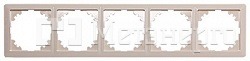 ins0020062 Рамка e.lux.10104L.5.fr.ivory.shrink 5-містна, "слоновая кость" (запаяна в п/е) - Метенерго