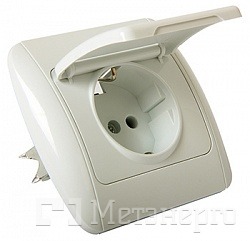 s035028 Розетка e.install.stand.810С з з/к з кришкою з рамкою - Метенерго s035028 Розетка e.install.stand.810С з з/к з кришкою з рамкою - Метенерго