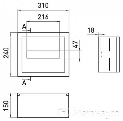 s0100215 Корпус металлический e.mbox.pro.n.12z IP54 навесной на 12 модулей с замком - Метэнерго