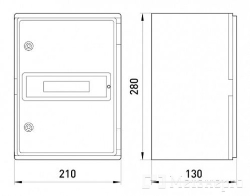 CP5101 Шкаф ударопрочный из АБС-пластика e.plbox.210.280.130.8m.blank, 210х280х130мм, IP65 с панелью под 8 модулей - Метэнерго CP5101 Шкаф ударопрочный из АБС-пластика e.plbox.210.280.130.8m.blank, 210х280х130мм, IP65 с панелью под 8 модулей - Метэнерго
