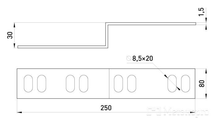 403-8P-L Левосторонняя редукция легкая 30х80 мм - Метэнерго 403-8P-L Левосторонняя редукция легкая 30х80 мм - Метэнерго