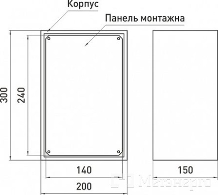 s0100231 Корпус металевий e.mbox.pro.p.30.20.15z IP31 з монтажною панеллю (300х200х150) - Метенерго s0100231 Корпус металевий e.mbox.pro.p.30.20.15z IP31 з монтажною панеллю (300х200х150) - Метенерго