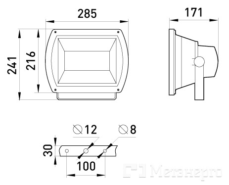 l008008 Світильник під металогалогенову лампу e.mh.light.2001.70 70Вт, r7s, без лампи - Метенерго l008008 Світильник під металогалогенову лампу e.mh.light.2001.70 70Вт, r7s, без лампи - Метенерго