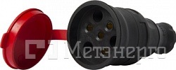 s9100029 Силова розетка переносна с захистною кришкою каучукова e.socket.rubber.031.25, 4п., 25А - Метенерго s9100029 Силова розетка переносна с захистною кришкою каучукова e.socket.rubber.031.25, 4п., 25А - Метенерго