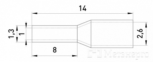 s3036001 Ізольований наконечник втулковий e.terminal.stand.e0508.red 0.5 кв.мм, червоний - Метенерго s3036001 Ізольований наконечник втулковий e.terminal.stand.e0508.red 0.5 кв.мм, червоний - Метенерго