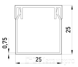 s033016 Короб пластиковий e.trunking.stand.25.25, 25х25мм, 2м - Метенерго s033016 Короб пластиковий e.trunking.stand.25.25, 25х25мм, 2м - Метенерго