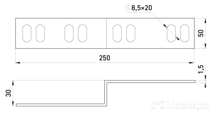403-5P-R Правосторонняя редукция легкая 30х50 мм - Метэнерго 403-5P-R Правосторонняя редукция легкая 30х50 мм - Метэнерго