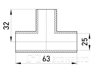 s4035003 Т-соединитель e.pipe.t.connect.stand.25 для труб d25мм - Метэнерго s4035003 Т-соединитель e.pipe.t.connect.stand.25 для труб d25мм - Метэнерго