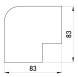 s3033016 Плоский кут e.trunking.blend.angle.stand.60.60 для короба 60х60мм - Метенерго