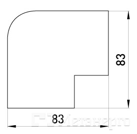 s3033016 Плоский кут e.trunking.blend.angle.stand.60.60 для короба 60х60мм - Метенерго