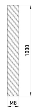 m0070001 Резьбовый стержень с метричною резьбой М8, длина 1м e.metiz.brad.5z.0.08 - Метэнерго m0070001 Резьбовый стержень с метричною резьбой М8, длина 1м e.metiz.brad.5z.0.08 - Метэнерго
