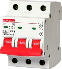 s002059 Модульный автоматический выключатель e.mcb.stand.45.3.C13, 3p, 13A, C, 4,5 кA - Метэнерго