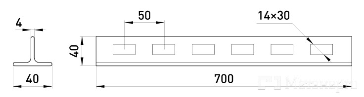 AT-80-70 T консоль 700 мм - Метэнерго